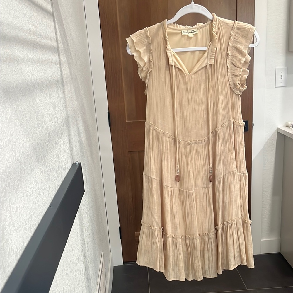 Umgee Cream Midi Dress Elegant Style